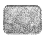 image of Cambro 1418277 Camtray Rectangular Tray, 14" x 18", Fiberglass, Swirl Gray, NSF, Dishwasher Safe