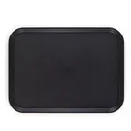 image of Cambro 1418CWNS110 Rectangular Tray, 14" x 18", Black Polycarbonate, NSF, Non‑Skid, Dishwasher Safe