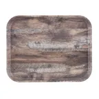 image of Cambro 1418DC825 Rectangular Tray, 18" X 14", Dark Oak Fiberglass, Brown, NSF, Dishwasher Safe