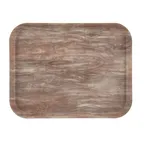 image of Cambro 1418DC830 Camtray Rectangular Tray, 18" x 14", Oak Brown Fiberglass, Dishwasher Safe