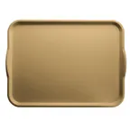 image of Cambro 1418H514 Dietary Tray, 14" x 18" Rectangular Fiberglass, Earthen Gold, NSF, High Impact
