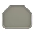 image of Cambro 1418TR107 Camtray Trapezoid Tray, 14" x 18", Fiberglass, Pearl Gray, Made in USA