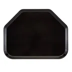 image of Cambro 1418TR110 Camtray Trapezoid Tray, 14" x 18", Black Fiberglass, NSF, Dishwasher Safe