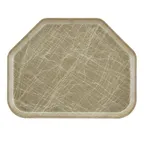 image of Cambro 1418TR215 Trapezoid Tray, 14" x 18", Fiberglass, Gray, NSF, Dishwasher Safe, Made in USA