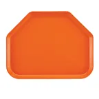 image of Cambro 1418TR222 Trapezoid Tray, 14" x 18", Fiberglass, Orange, NSF, Dishwasher Safe, USA