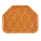 image of Cambro 1418TR302 Camtray Trapezoid Tray, 14" x 18", Fiberglass, Wood‑Design Color, Made in USA