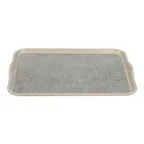 image of Cambro 1418VCH380 Camtray Rectangular Tray, 14" x 18", Ivory Sahara Pattern, Dishwasher Safe