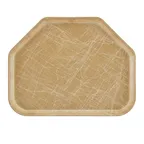 image of Cambro 1422TR214 - Trapezoid Tray, 14" x 22", Fiberglass, Abstract Tan, NSF, Dishwasher‑Safe