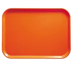 image of Cambro 1520220 Rectangular Fiberglass Tray, 15" x 20-1/4", Citrus Orange, Dishwasher Safe, NSF