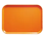 image of Cambro 1520222 Camtray Rectangular Tray, 15" x 20¼" Fiberglass, Orange Pizzazz, NSF, Dishwasher Safe