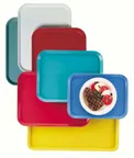 image of Cambro 1520CL163 Camlite Tray, 15" x 20¼" Red Fiberglass, NSF, Dishwasher‑Safe, Dri‑Stak Separators