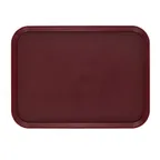 image of Cambro 1520CWNS488 Rectangular Tray, 15" x 20", Cranberry Plastic, Non‑Skid, Lugs, Dishwasher Safe
