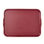image of Camwear Cambro 1520CWNSH488 Tray, 15" x 20", Dark Cranberry PC, Non‑Skid Lugs, NSF, Dishwasher Safe
