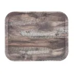 image of Cambro 1520DC825 Rectangular Tray, 20" x 15", Dark Oak Fiberglass, Brown, NSF, Dishwasher Safe, USA
