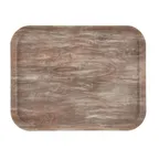 image of Cambro 1520DC830 Camtray Tray, 20" x 15", Oak Brown Fiberglass, Textured, Dishwasher Safe