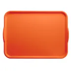 image of Cambro 1520H220 Camtray Tray, 15" x 20", Fiberglass, Citrus Orange, Handles, NSF‑Approved