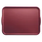 image of Cambro 1520H410 Rectangular Tray, 15" x 20" Fiberglass, Raspberry Cream, Handles, NSF, Made in USA