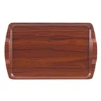 image of Cambro 1525RST376 Tray - Rectangular 14" x 21" Fiberglass, Walnut Finish, NSF, Dishwasher Safe
