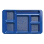 image of Cambro 1596CW186 - 6 Compartment Tray, 9" x 15", Navy Blue Poly, Dishwasher Safe, NSF, EcoSafe