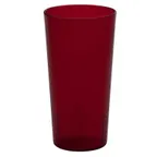 image of Cambro 1600P156 - 16.4 oz Ruby Red SAN Tumbler, 3-1/8" Top, Textured, Sani‑Rim Lip - 72/Case