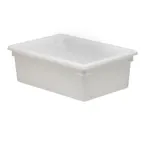image of Cambro 182612P148 Storage Box, 18" x 26" x 12" (17‑gal), White Polyethylene, NSF, Dishwasher Safe