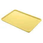 image of Cambro 1826MT145 Bakery Tray – Yellow Rectangular Fiberglass, 17.8" x 25.7" x 1.1", Dishwasher Safe