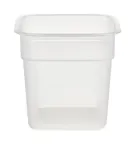 image of Cambro 1SFSPROPP190 1‑Quart Square Food Container, 4.9" L×4.9" W×4.6" H, Polypropylene