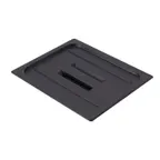image of Cambro 20CWCH110 Pan Cover – 1/2‑Size Handled Polycarbonate Lid, Black, NSF