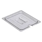 image of Cambro 20CWCHN135 Food Pan Cover – 1/2‑Size PC Lid With Handle & Spoon Notch, NSF, Made