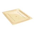 image of Cambro 20HPC150 H‑Pan Cover – 1/2‑Size Amber Plastic Lid, HighHeat, NSF, Won’t Bend/Dent