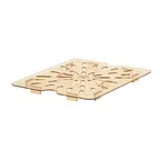 image of Cambro 20HPD150 H‑Pan Drain Shelf, 1/2‑Size Amber Plastic, Non‑Stick, -40°F to 300°F, NSF