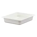 image of Cambro 22CW148 Food Pan, 1/2-Size 4.1 Qt, 2.5" Deep, White Polycarbonate, NSF