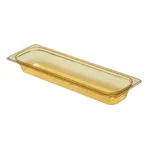 image of Cambro 22LPHP150 H‑Pan Heat Pan, 1/2‑Size Long, 2‑1/2″ Deep, Amber, Non‑Stick, -40°F to 300°F