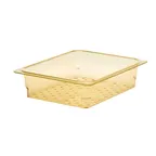 image of Cambro 23CLRHP150 H‑Pan Colander, 3" Amber Plastic, Fits 1/2‑Size Pans, NSF, -40°F to 300°F, US