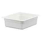 image of Cambro 24CW148 Camwear Food Pan – 1/2 Size, 6.3 Qt, 4" Deep Polycarbonate White, NSF