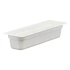 image of Cambro 24LPCW148 - 5.3 Qt (1/2 Size Long) Pan, 4" Deep Polycarbonate White, NSF