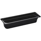 image of Cambro 24LPHP110 H‑Pan Food Pan, 1/2‑Size Long, 4″ Deep, Black Plastic, -40°F to 375°F, NSF