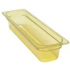 image of Cambro 24LPHP150 - H‑Pan Pan, 1/2‑Size Long, 4″ Deep, Amber Plastic, -40°F to 375°F, NSF