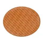 image of Cambro 2500302 Camtray Oval Tray, 19‑1/4" x 24" Fiberglass, Wood Design, NSF, Dishwasher Safe