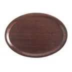 image of Cambro 2500308 Camtray Oval Tray, 19‑1/4" x 24" Fiberglass, Burma Teak, NSF, Dishwasher Safe