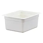 image of Cambro 26CW148 Camwear Food Pan, 9.4 Qt 1/2 Size, 6" Deep Polycarbonate White, NSF