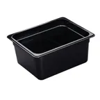 image of Cambro 26HP110 H‑Pan Pan, 1/2 Size, 6" Deep, Black Plastic, NSF, -40°F to 375°F
