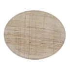 image of Cambro 2700204 Oval Tray, 22" x 26-7/8" Fiberglass, Wood Design, Rattan, NSF, Dishwasher Safe