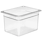 image of Cambro 28CW135 Food Pan – 12.4 Qt (1/2 Size), 8" Deep, Clear Polycarbonate, NSF