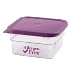 image of Cambro 2SFSCW441 2‑Quart Square Food Container 7¼"×7¼"×3⅞" Clear PC Dishwasher‑Safe – Container Only