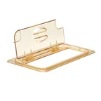 image of Cambro 30HPLN150 - 1/3‑Size Amber FlipLid Pan Cover, Spoon‑Notched Hinged, -40°F To 300°F, NSF