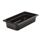 image of Cambro 32CW110 - Camwear Food Pan, 2.5 Qt 1/3 Size, 2.5" Deep Polycarbonate Black, NSF