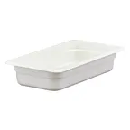 image of Cambro 32CW148 Food Pan – 1/3 Size, 2.5 Qt, 2½″ Deep Polycarbonate White, NSF