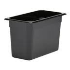 image of Cambro 38CW110 - 1/3 Size 7.3 Qt Polycarbonate Food Pan, 8" Deep, Black, NSF