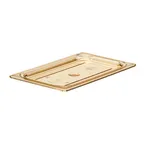 image of Cambro 40HPC150 H‑Pan Amber Flat Lid 1/4‑Size Heat Poly Cover Non‑Stick NSF-40°F–300°F